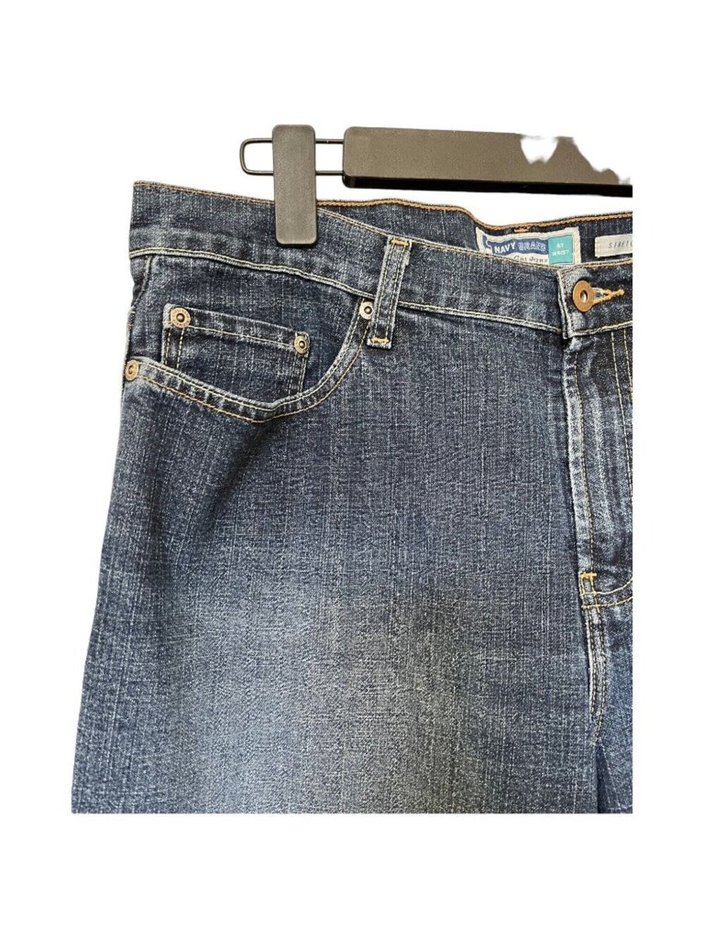 Old Navy At Waist Boot-Cut Blue Jeans Women's 14 Short High Rise Stretch Denim - Picture 2 of 8